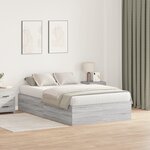Cadre de lit de rangement vidaXL Gris Sonoma 120x200 cm