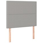 vidaXL Têtes de lit 2 Pièces Gris clair 80x5x78/88 cm Tissu