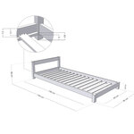 Lit enfant DREAMY 90 x 190 - gris et naturel