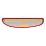 vidaXL Tapis d'escalier 15 Pièces rouge 65x21x4 cm