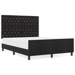 Cadre de lit vidaXL Noir 140x190 cm Velours