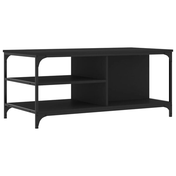 vidaXL Table basse Noir 100x50x45 cm Bois d'ingénierie