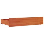 vidaXL Tiroirs de lit 4 Pièces cire marron bois de pin massif