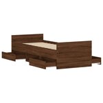 vidaXL Cadre de lit tête de lit et pied de lit chêne marron 75x190 cm