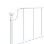 vidaXL Cadre de lit métal sans matelas et tête de lit blanc 100x200 cm