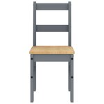 vidaXL Chaises à manger lot de 2 Panama gris bois massif de pin