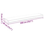 vidaXL Coussins de Palette pour Banc 2 Pièces Bourgogne 200x40x8 cm Tissu Oxford