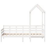 vidaXL Lit de jour avec toit blanc 90x200 cm bois de pin massif