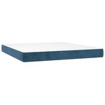 vidaXL Sommier à lattes de lit matelas et LED Bleu foncé 180x200 cm