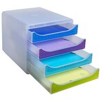Module De Classement Big Box 4 Tiroirs Chromaline - Couleurs Assorties - Exacompta