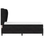 Lit à ressorts vidaXL avec matelas Noir 90x200 cm Velours