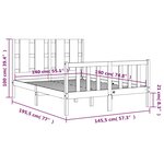 vidaXL Cadre de lit sans matelas blanc 140x190 cm bois de pin massif