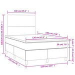 vidaXL Sommier à lattes de lit matelas LED gris 120x190 cm similicuir