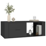vidaXL Table basse Noir 100x50 5x35 cm Bois d'ingénierie