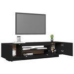 vidaXL Meuble TV avec lumières LED noir 160x35x40 cm