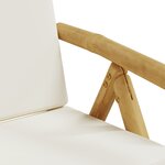 vidaXL Chaises de bistro pliantes lot de 2 et coussins blanc crème