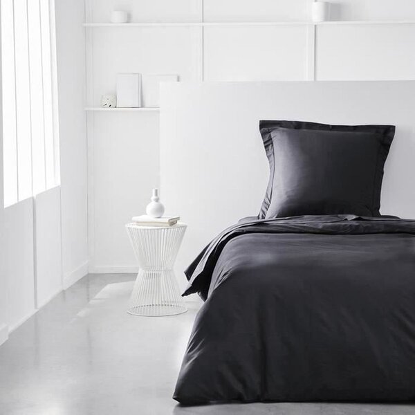 Housse de couette - 140 x 200 cm uni - Fusain