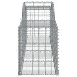 vidaXL Paniers à gabions arqués 30 Pièces 300x50x60/80 cm fer galvanisé