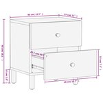 vidaXL Table de chevet noir 40x33x46 cm bois de manguier solide