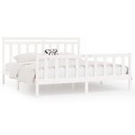 vidaXL Cadre de lit sans matelas blanc bois massif de pin 200x200 cm