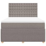 vidaXL Sommier à lattes de lit avec matelas Taupe 160x200 cm Tissu