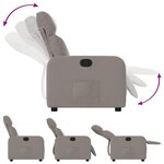 vidaXL Fauteuil inclinable Taupe Tissu