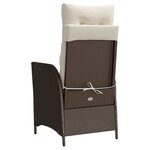 vidaXL Chaises inclinables de jardin lot de 2 avec repose-pied rotin