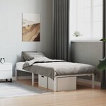 vidaXL Cadre de lit métal sans matelas blanc 90x190 cm