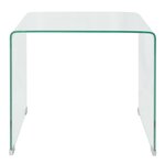 vidaXL Table basse 49 5 x 50 x 45 cm Verre trempé Transparent