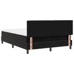 Lit à ressorts vidaXL avec matelas noir 140x200 cm en velours