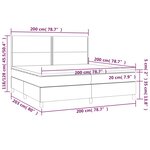 vidaXL Sommier à lattes de lit et matelas et LED Gris clair 200x200 cm