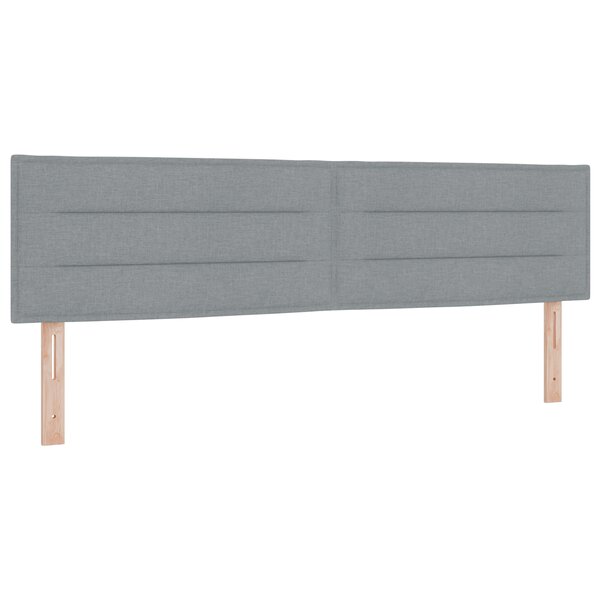 vidaXL Tête de lit Design Lignes Gris Clair 90 cm Tissu