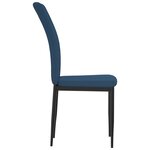 vidaXL Chaises à manger lot de 4 Bleu Velours