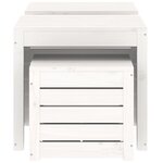 vidaXL Ensemble de boîtes de jardin 3 Pièces blanc bois de pin massif
