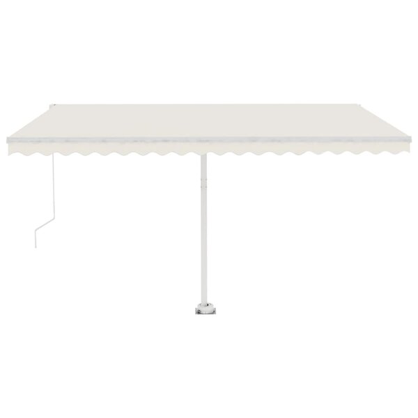 vidaXL Auvent manuel rétractable sur pied 450x300 cm Crème