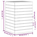vidaXL Panier à linge 44x44x66 cm bois massif de pin