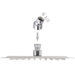 vidaXL Pomme de douche plongeante 2 Pièces Acier inoxydable 20x20 cm