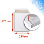 Lot de 500 enveloppes carton B-Box 2 BLANC format 215x270 mm