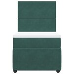 vidaXL Sommier à lattes de lit et matelas Vert foncé 80x200 cm Velours