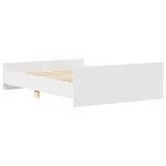 vidaXL Cadre de lit sans matelas blanc 140x190 cm