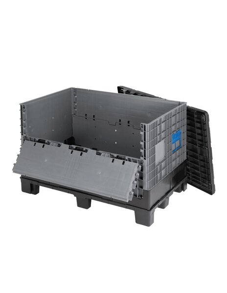 (caisse pal. Pliante helium 528) caisse -palette plastique pliante hélium l