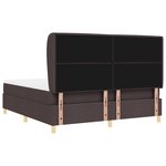lit box spring vidaXL avec matelas marron foncé 180x200 cm en tissu