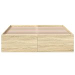 vidaXL Cadre de lit chêne sonoma 140x200 cm bois d'ingénierie