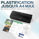 ACROPAQ Plastifieuse A4  A5  A6 etc- Machine à plastifier à chaud et à froid- V 250 mm/min- Arrêt Automatique- Anti bourrage