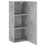 vidaXL Meuble TV mural gris béton 40 5x30x102 cm bois d'ingénierie