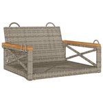 vidaXL Balancelle gris 63x62x40 cm résine tressée