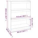 vidaXL Bibliothèque/Séparateur de pièce 80x30x103 5 cm pin massif