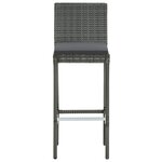 vidaXL Tabourets de bar de jardin et coussins lot de 2 résine tressée