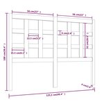 vidaXL Tête de lit 125 5x4x100 cm Bois massif de pin