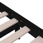 vidaXL Cadre de lit Noir Bois massif 160x200 cm